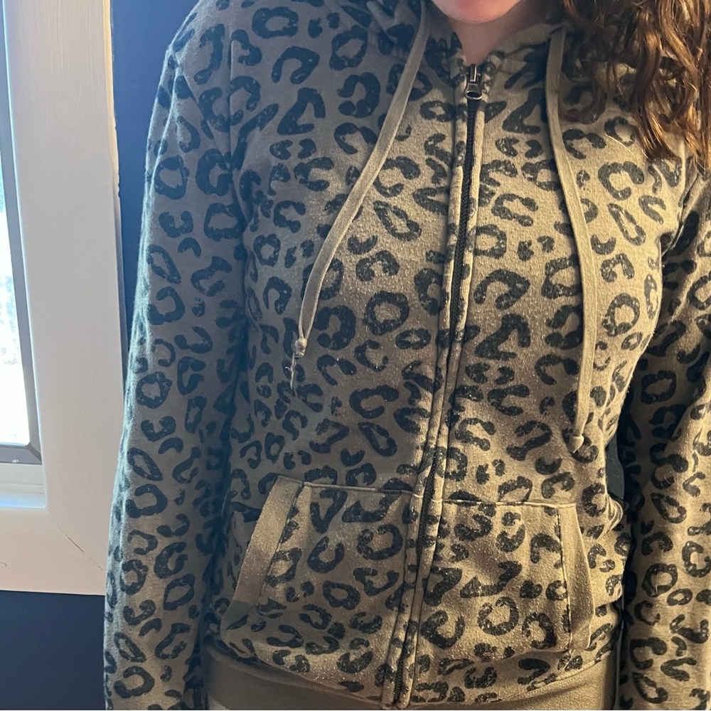 Women's threads for thought Zip Hoodie-animal print